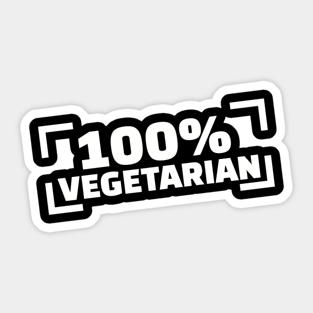 100% vegetarian Sticker by Designzz